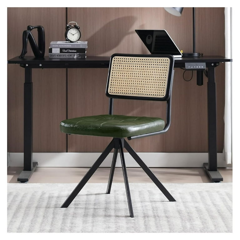 Rattan Vintage Desk Chair No Wheels NILKAMAL Enamora Premium