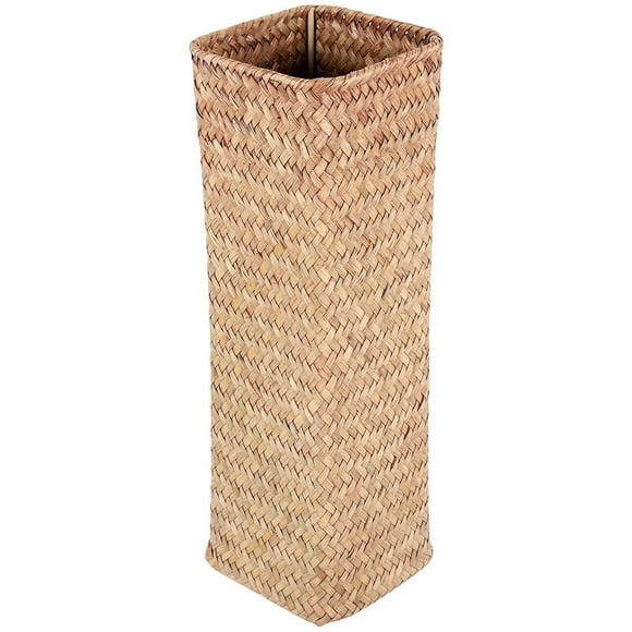 Rattan Flower Vase Bamboo Baskets Tall Vases for Home Decor Brown