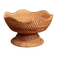 thumbnail image 1 of Rattan Fruit Bowl Footed Decorative Basket For Kitchen Counter, 1 of 6