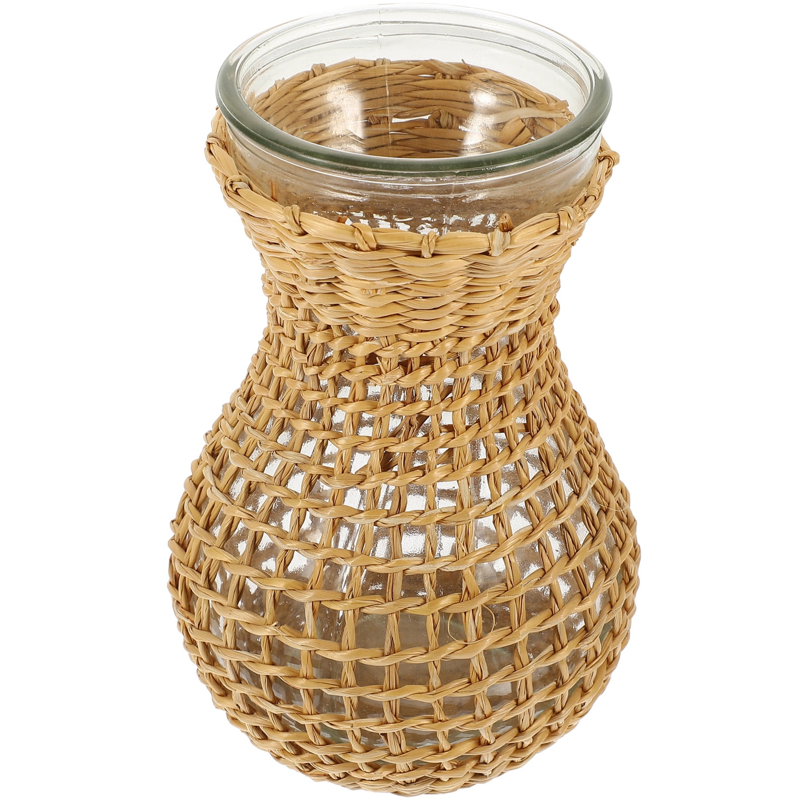 Rattan Grass Glass Vase Hand Wall Vases Decorative Plants Flower ...