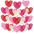 thumbnail image 1 of Rattan Heart Shaped Wall Decor 6cm, Natural Woven Rattan Hearts for Shelf Fireplace Photo Display, Rustic Boho Home Decoration for Wedding Valentine’s Day Party, 1 of 1