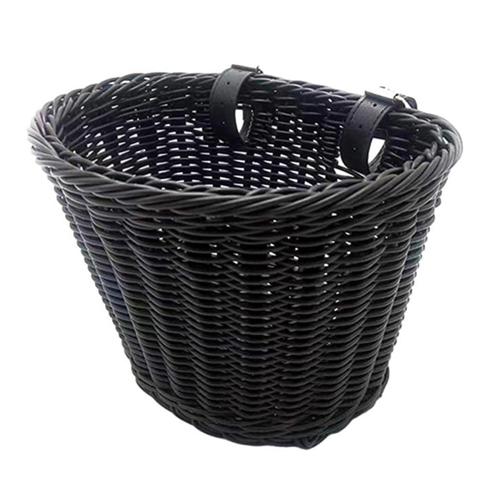 Kids Bike Basket Wicker Woven Front Bicycle Basket For Boys Girls Mini Handlebar Basket For Kids Bike Or Scooter