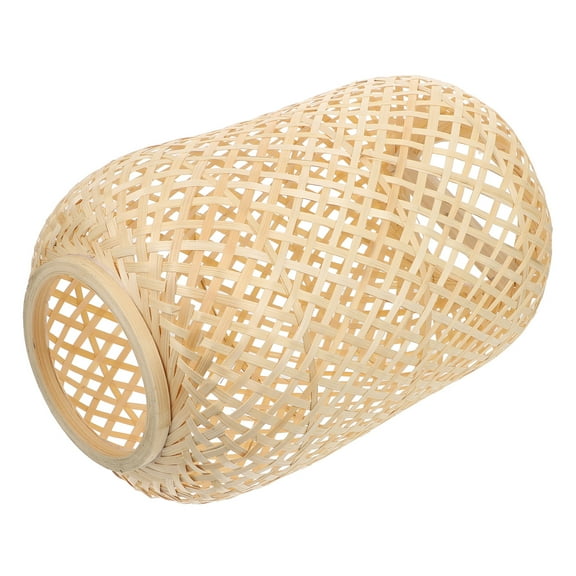 Raindrops Khaki Woven Ceiling Light Cover Stylish Lampshade for Home Decor Synthetic Material 1Pc