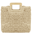 thumbnail image 1 of Rattan Large Woven Tote Bag, 1 of 1