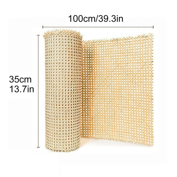 Rattan Mesh Roll Sheet Webbing Caning Material For Chairs Kit Multi-Size Options