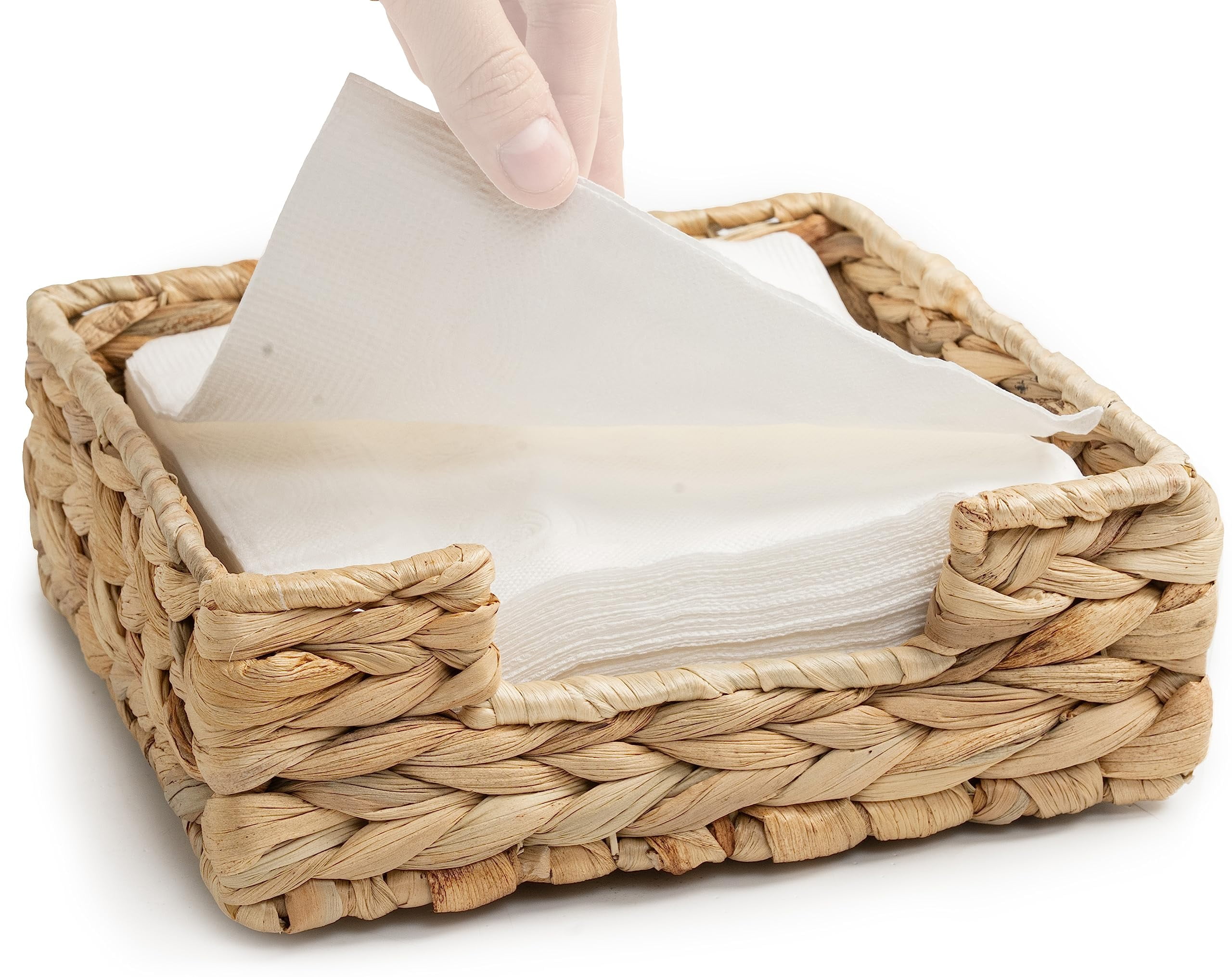 Rattan Napkin Holder for Dining Table, Napkins Holder for Paper Napkins