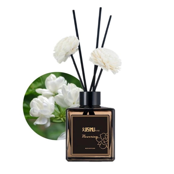 Rattan Reed Diffuser, 50ml White Tea/Jasmine/Lavender Fragrance Oil for Home