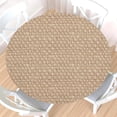thumbnail image 1 of Rattan Round Fitted Tablecloth with Elastic Edge,Water&Stain-Resistant Wipeable Picnic Beige Table Cover for 36"-40" Found Tables Reusable Weaving Print Table Cloth for Dinner,Outdoor,Patio,Camping, 1 of 6