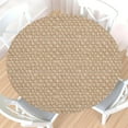 thumbnail image 1 of Rattan Round Fitted Tablecloth with Elastic Edge,Water&Stain-Resistant Wipeable Picnic Beige Table Cover for 48"-52" Found Tables Reusable Weaving Print Table Cloth for Dinner,Outdoor,Patio,Camping, 1 of 8