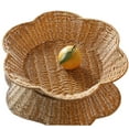 thumbnail image 1 of Rattan Round Woven Basket,Happon Round Serving Bowl,Decorative Basket Serving Basket for Kitchen Countertop Organizing, 1 of 6