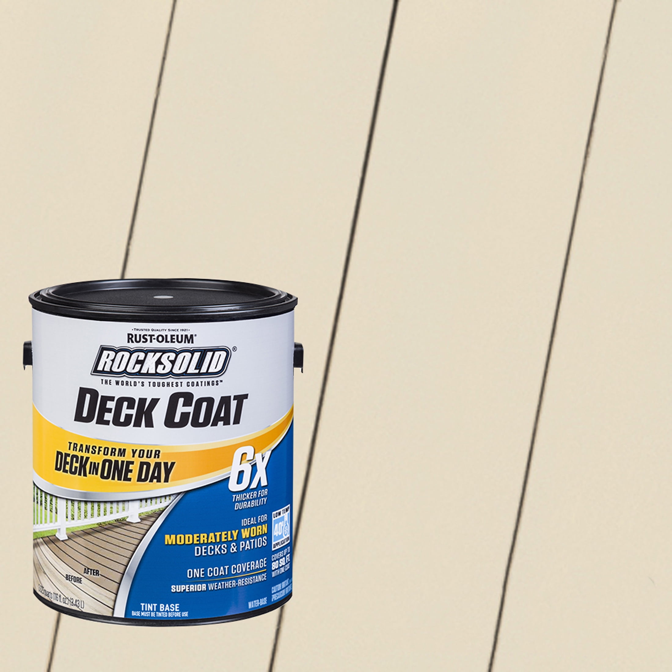 Rattan, Rust-Oleum RockSolid 6X Exterior Wood Deck Coat-319654T, Gallon