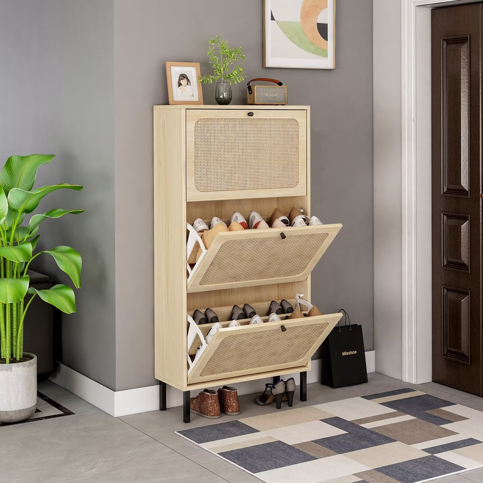 4d concepts deluxe triple shoe cabinet hotsell