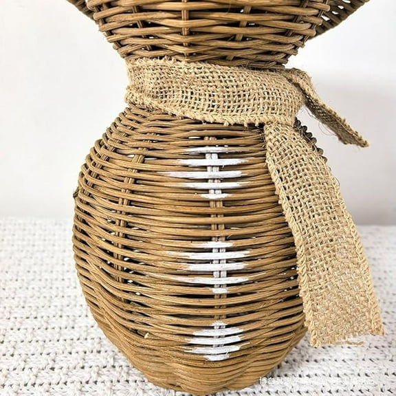 Rattan Snowman Wicker Christmas Decoration Snowman Snowmans With Scarf For Home Garden Vintage Winter Centerpiece Table Decor Gift For Party
