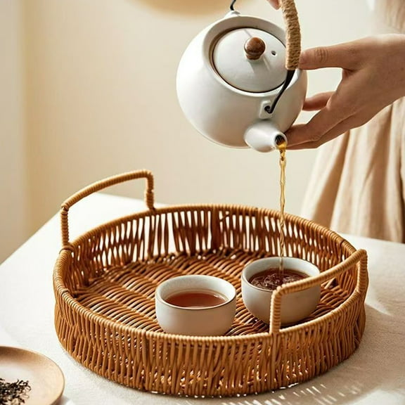Rattan Storage Basket, Woven Storage Tabletop, Dim Sum, Dried Fruits, Snacks, Storage, Fruit, Wedding Gift Plate, Afternoon Tea, Storage Basket