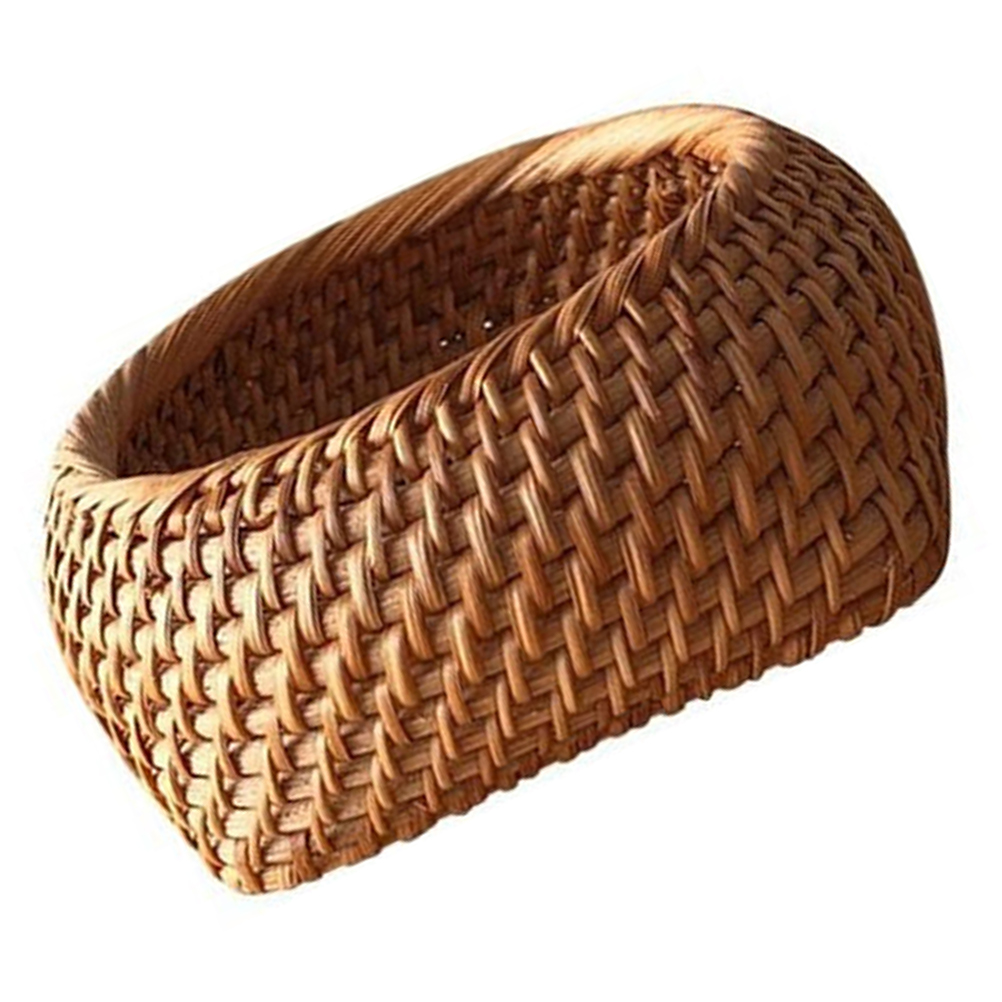 Rattan Storage Box Bread Refreshment Bulk Food Tea Biscuit Holder ...