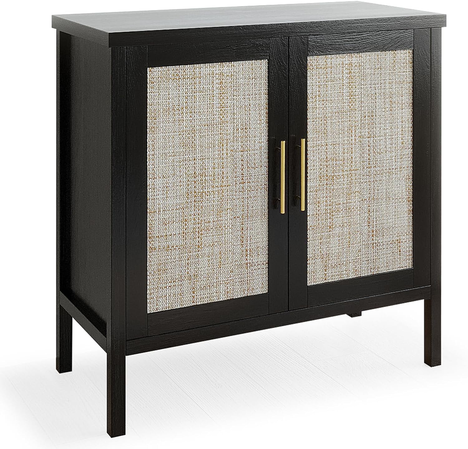 VOWNER Rattan Storage Cabinet - 31.5"W Buffet Sideboard With Rattan Doors, For Living Room, Entryway, Hallway