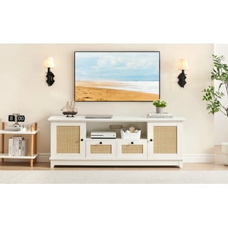 White Wicker Tv Cabinet