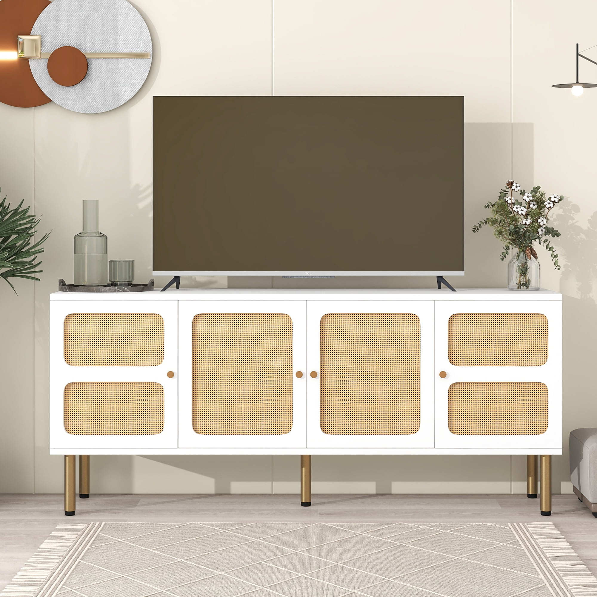 Rattan Tv Stand For Tvs Up To 70
