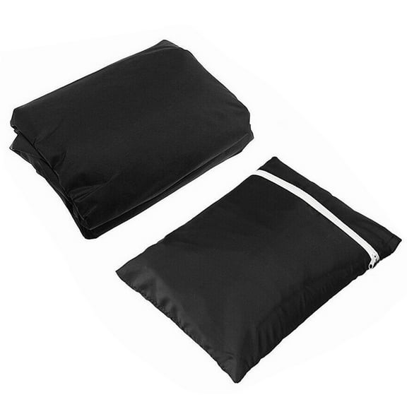 HEATSHAKING Fire Pit Cover Black 210D Polyester Outdoor BBQ 1Pcs