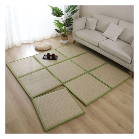Rattan Tatami Floor Mat Foldable, Non-Slip Breathable Rattan Carpet, Breathable Summer Sleeping Mat for Living Room, Bedroom
