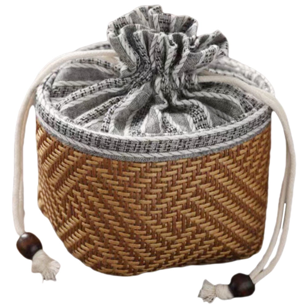 Rattan Teapot Bag Teacup Storage Packet Container Teaware Household