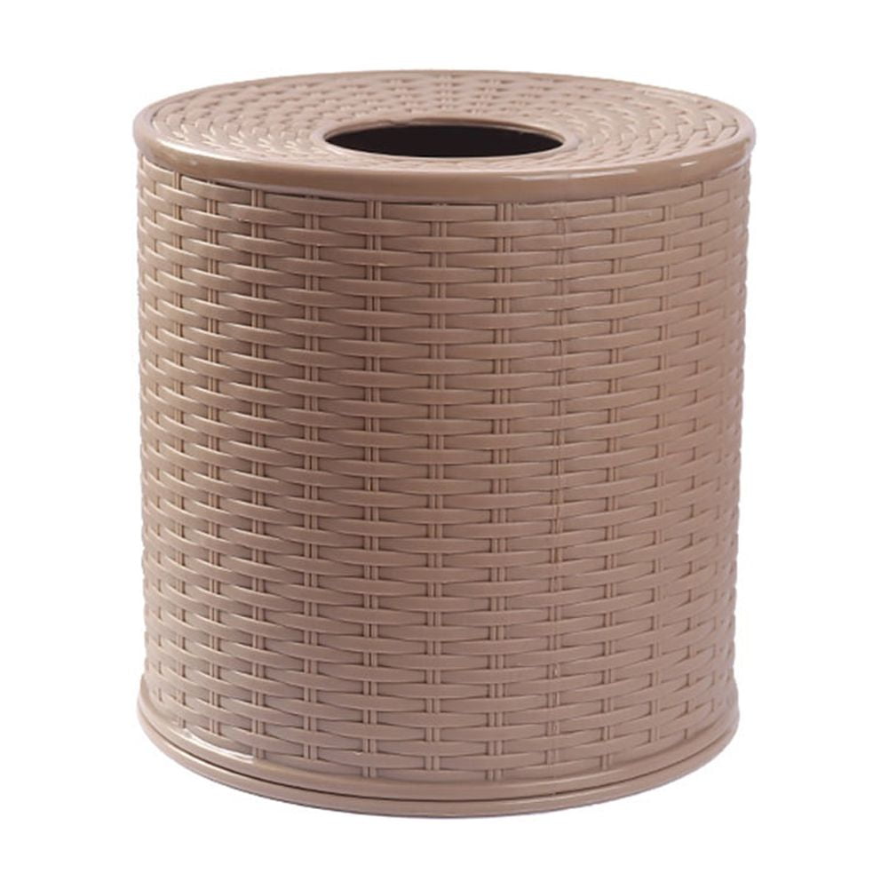 Rattan Tissue Box Toilet Paper Cover Wicker Decorative Holders with Lid