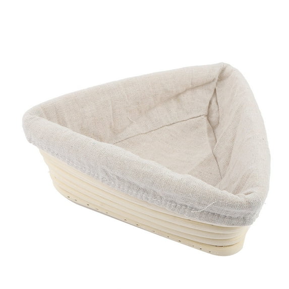 Rattan Triangle Bread Basket with Cloth Set - Baking Tool Includes Cover