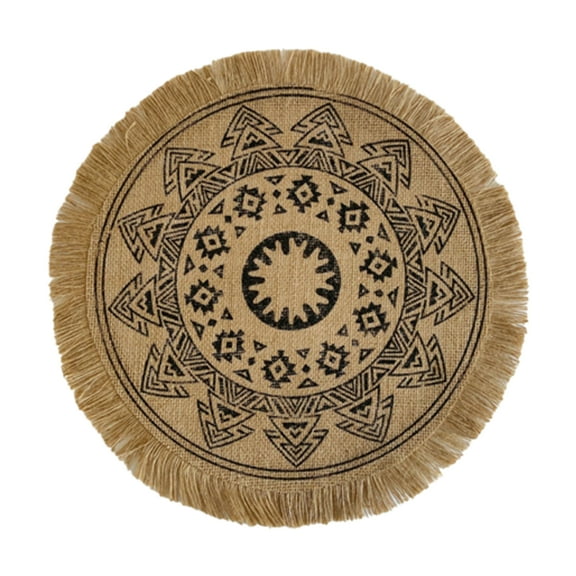 Rattan Trivet Mats Heat Insulation Flax Dining Table Non-Slip Placemat