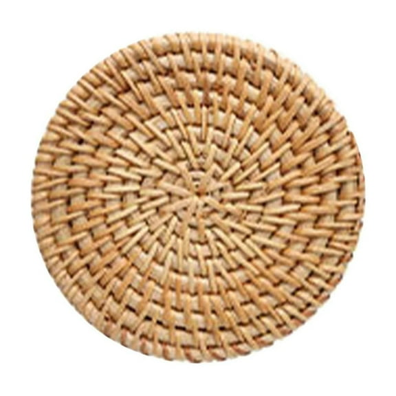 Rattan Trivets for Hot Pots and Pans,Rattan Drink Coasters, Handwoven Rattan Coasters,Exotic Handmade Artisan teapot Coasters, Creative Gift for Family Friends Birthday Christmas Holiday Party