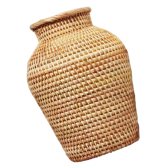 Rattan Vase Flower Holder Decorative Modern Farmhouse Eclectic Creative Planter Pots for Indoor Plants Office