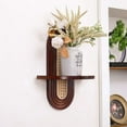 thumbnail image 1 of Rattan Wall Hanging Shelf Bohemian Modern Design Decorative Storage Display Organizer for Home, 1 of 5