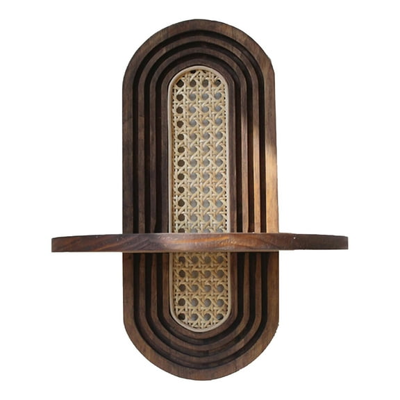 Rattan Wall Shelf Decorative Hanging Shelf Flowers Bohemian Modern Design Home Wall Decoration 1Pc Hangs Home Decor