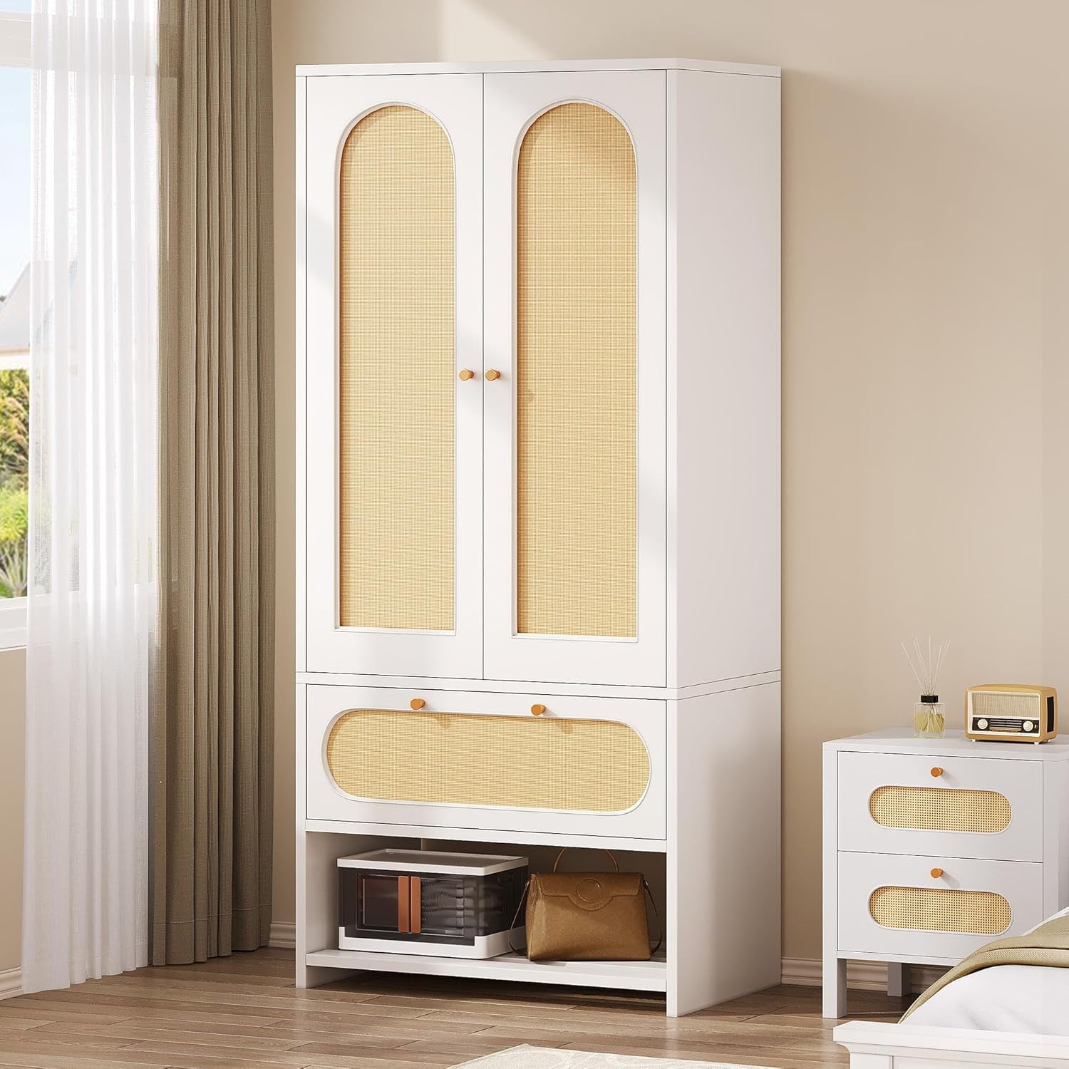 Rattan Wardrobe Closet - 70