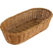 Rattan Wicker Woven Serving Baskets for Bread Fruit Vegetables, Restaurant Serving & Tabletop Display Baskets 1, Oval