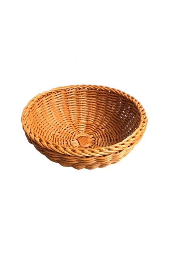 Rattan Wicker Woven Serving Baskets for Bread Fruit Vegetables, Restaurant Serving & Tabletop Display Baskets