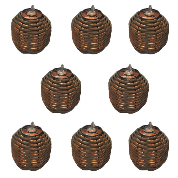 Rattan Wire Ball Style Decorative Lantern String Lights - Handmade Rattan Ball String Lights Plug in Fairy Lights for Indoor Outdoor Patio Garden Balcony with 10 Decorative Light, Multiple Functions