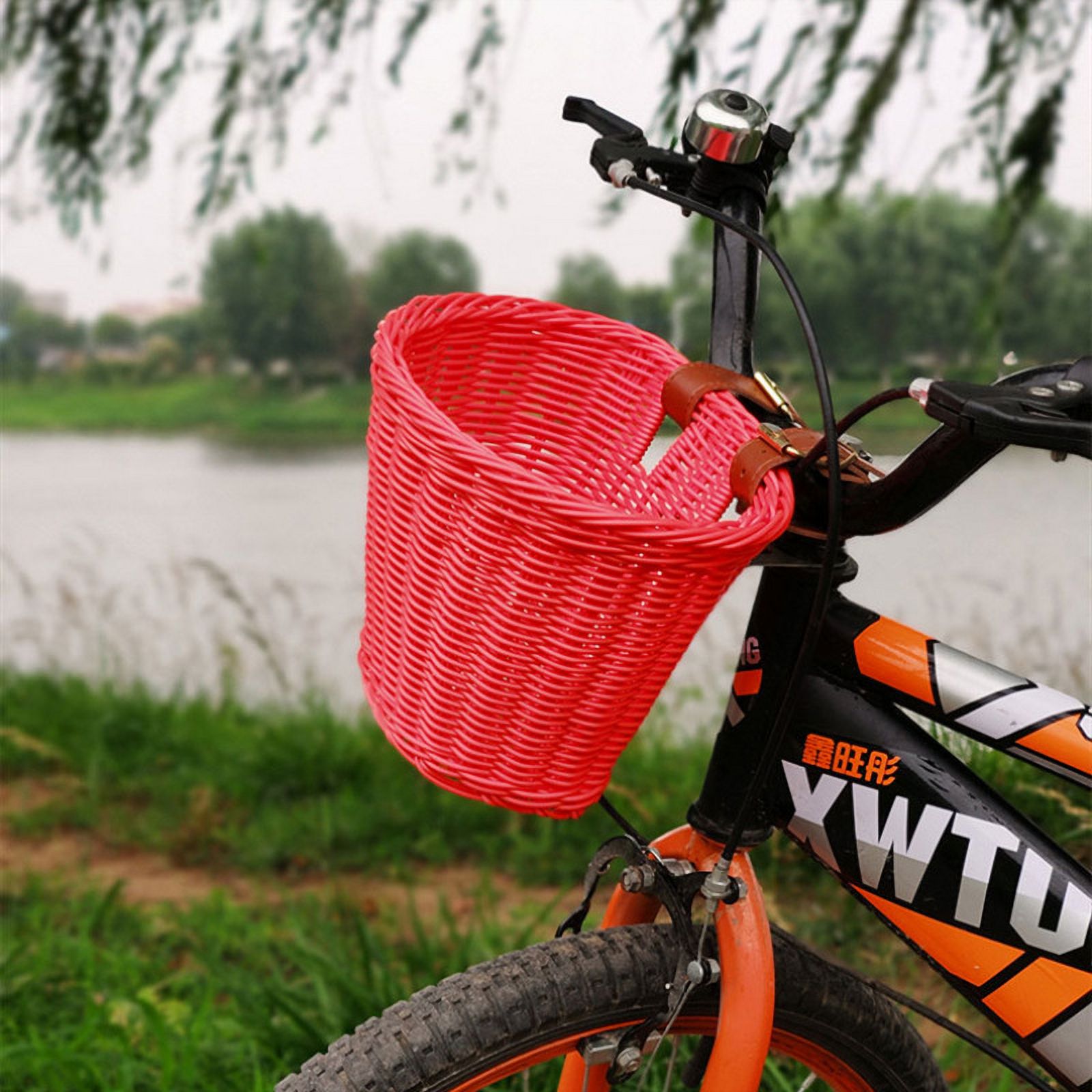 Rattan Woven Car Basket Imitation Rattan Shopping Basket