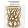 thumbnail image 1 of Rattan Woven Tea Light Candle Holder, Decorative Vintage Rustic Wicker Votive Glass Candle Lantern, 4.75" Natural Seagrass Hand Woven Pillar Candle Holder Hurricane Tealight Candle Holder, 1 of 5