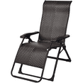 Rattan Zero Gravity Chair Outdoor Adjustable Folding Lounge Chair with