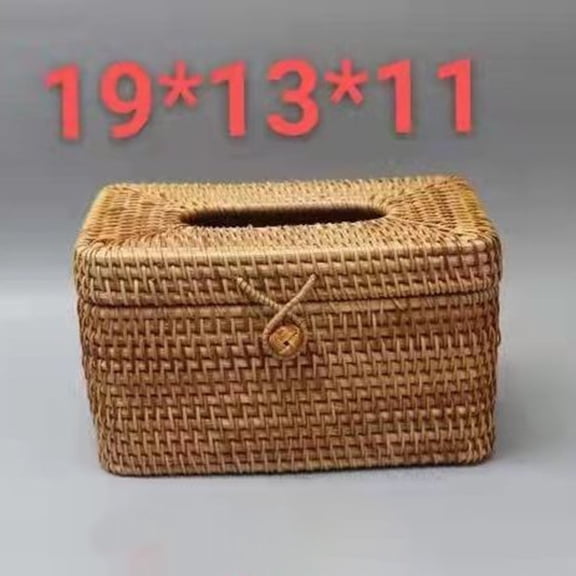 Rattan rectangular round tissue box home creative tissue box storage box