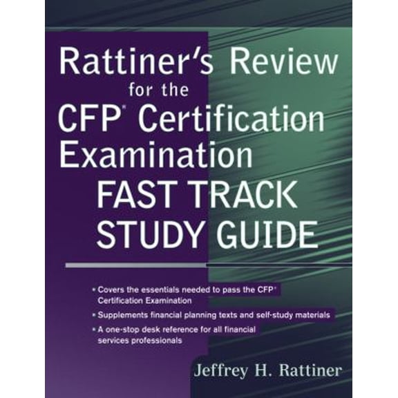 Pre-Owned Rattiner's Review for the CFP Certification Examination: Fast Track Study Guide (Paperback) 0471272655 9780471272656
