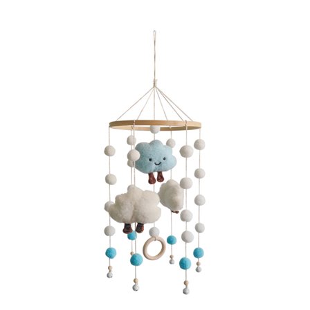 Rattle Baby Bed MobileToy Cloud Ornament Accessories Baby Gymplay Toy Rotating Wind Chimes for