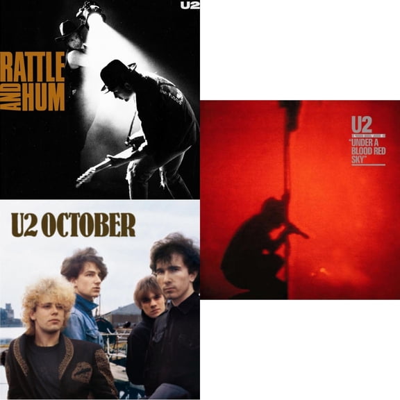 Rattle & Hum & October & Under A Blood Red Sky [LP Vinyl Bundle]