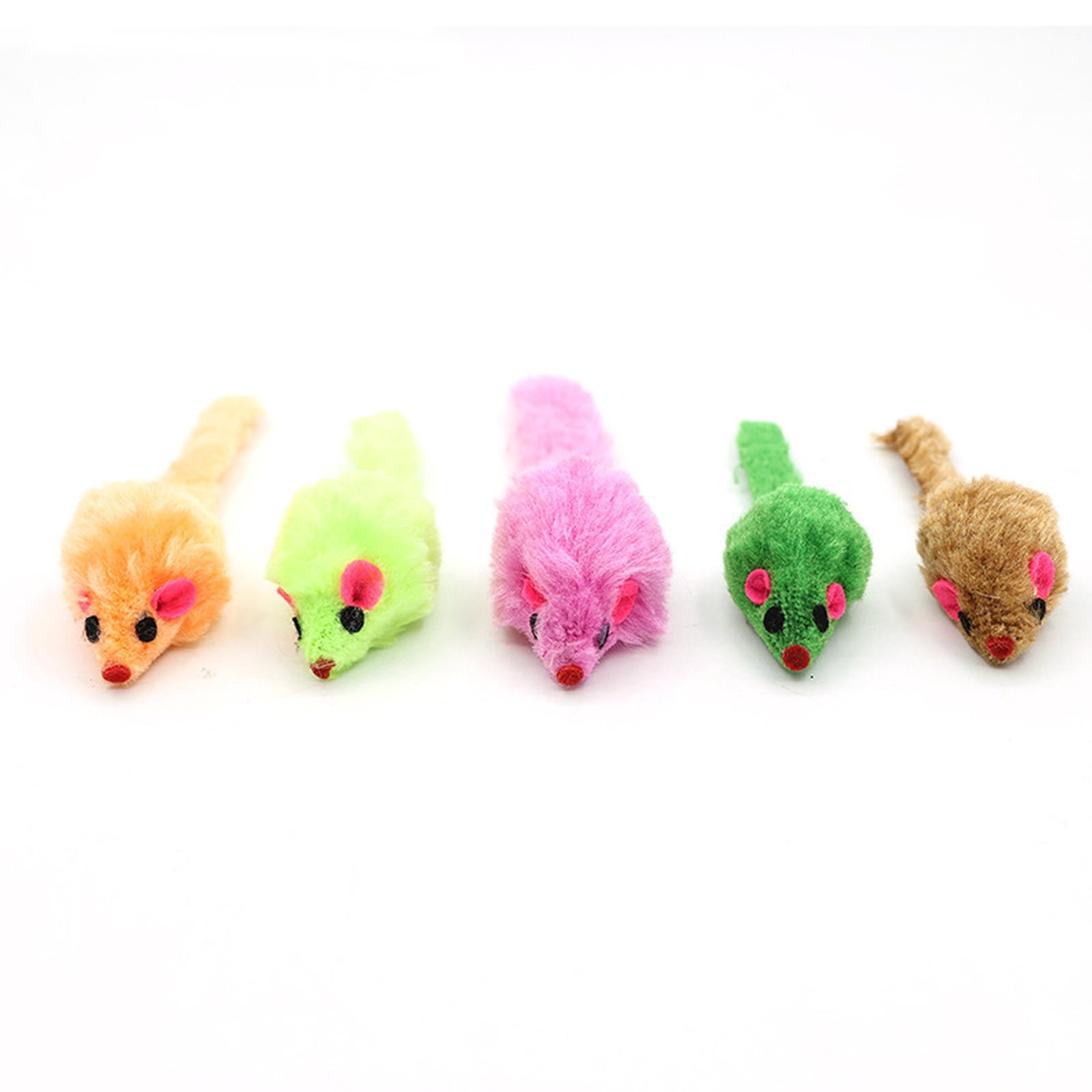 Rattle Mouse Toys, Catnip-Filled Interactive Cat Toys, Faux Fur Mice ...