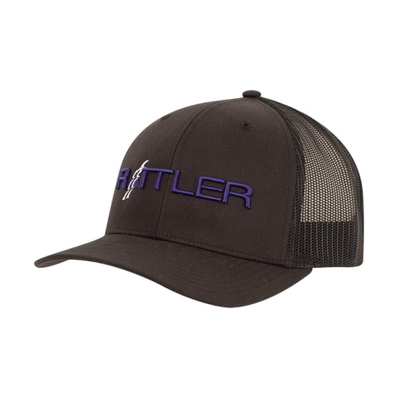 Rattler Black Embroidered Logo Puff Cap
