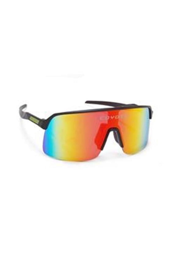 Rattler Polycarbonate Street & Sport Sunglasses, Black & Red Shift Mirror