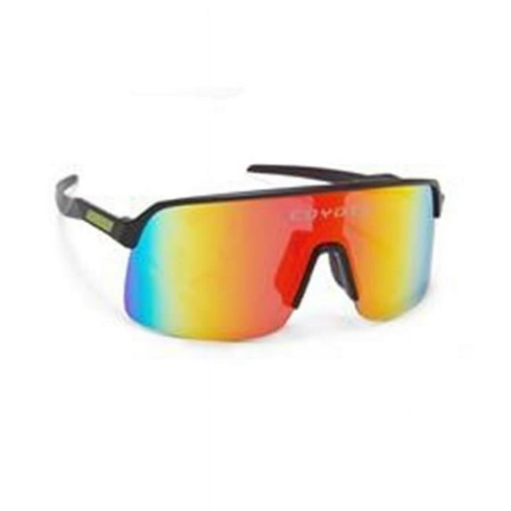 Rattler Polycarbonate Street & Sport Sunglasses, Black & Red Shift Mirror