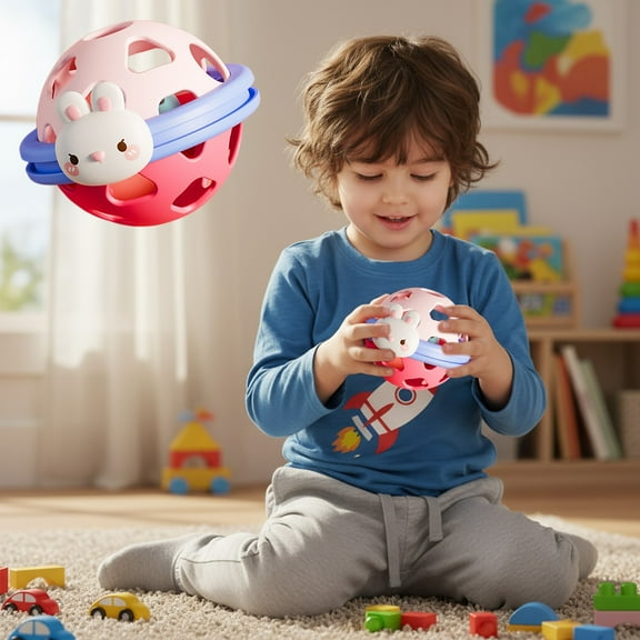 Rattles For Babies 0-6 Months,Baby Ball,Baby Toy,O Ball,Baby Girl Toys,Shower Gifts,Rattle Grip Rattle For Men And Women 1 Year Old Early Education Sand Hammers