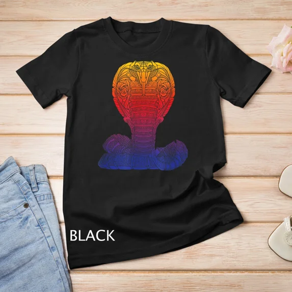 Rattlesnake Colorful Exotic Snake Pet Lover Bold Reptile Art Unisex T-Shirt, up to size 5XL