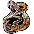 thumbnail image 1 of Rattlesnake, Embroidered High Thread Iron-on/Saw-on Rayon Patch - 9" x 11", 1 of 1